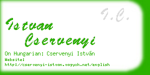istvan cservenyi business card
